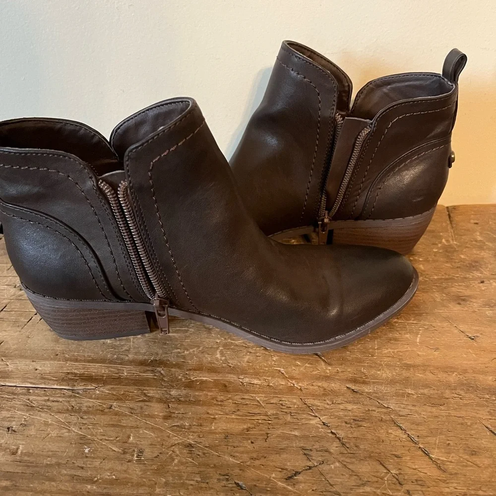 G by Guess Chocolate Ankle Booties